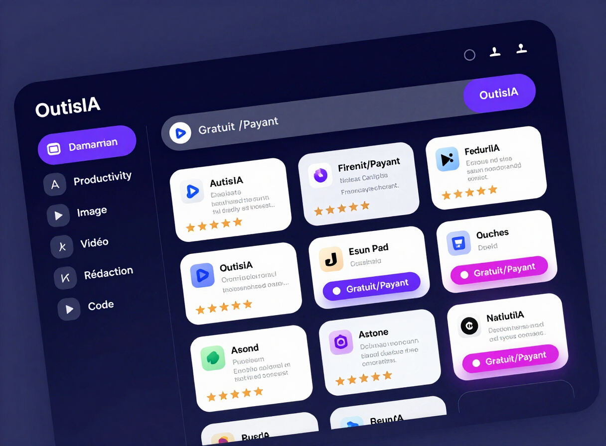 OutilsIA advanced search with filters and categories